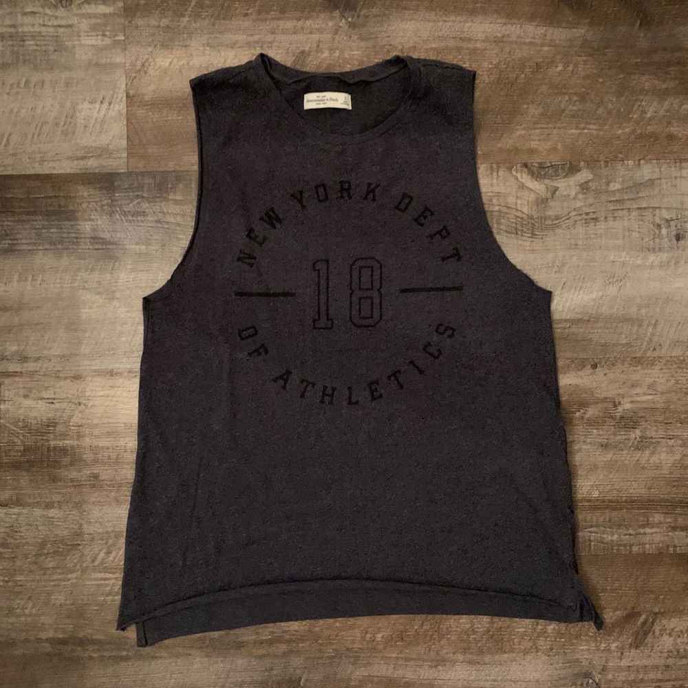 A&F WMNs SM Gray Muscle Skater Tank Top NEW YORK